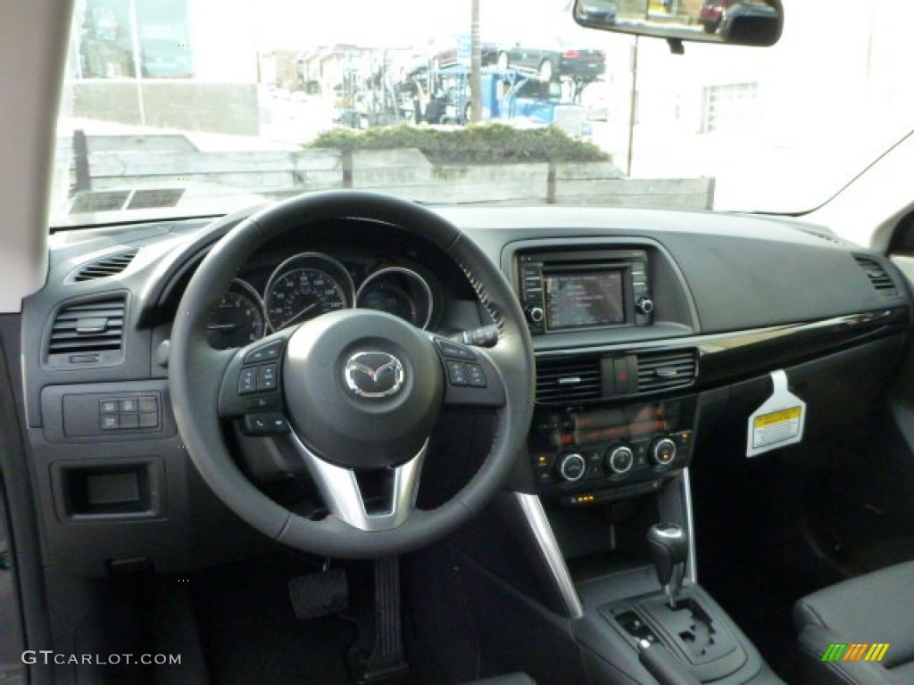 2014 Mazda CX-5 Grand Touring AWD Black Dashboard Photo #77383788