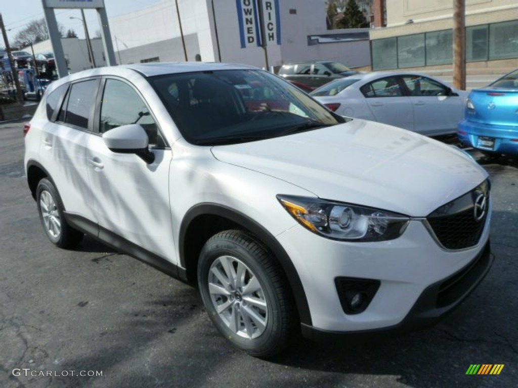 Crystal White Pearl Mica 2014 Mazda CX-5 Touring AWD Exterior Photo #77384103