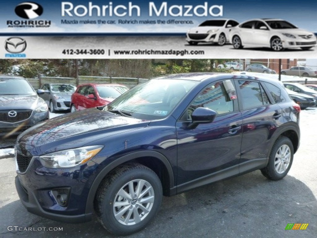 2014 CX-5 Touring AWD - Stormy Blue Mica / Sand photo #1