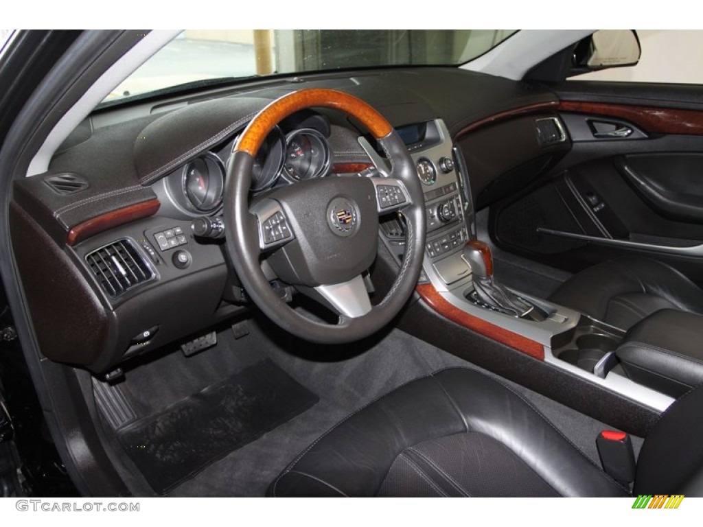 Ebony Interior 2009 Cadillac CTS Sedan Photo #77384916