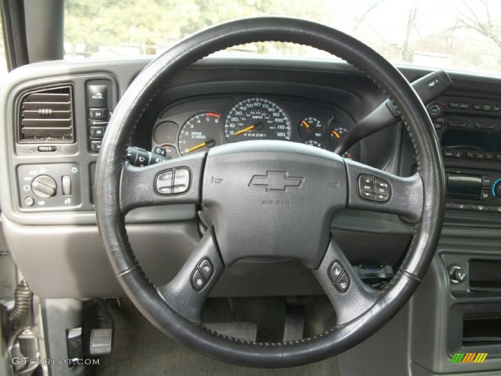 2007 Chevrolet Silverado 3500HD Classic LT Extended Cab Dually 4x4 Medium Gray Steering Wheel Photo #77385540
