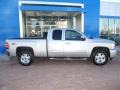 2010 Sheer Silver Metallic Chevrolet Silverado 1500 LTZ Extended Cab 4x4  photo #3