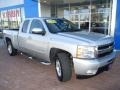 2010 Sheer Silver Metallic Chevrolet Silverado 1500 LTZ Extended Cab 4x4  photo #13