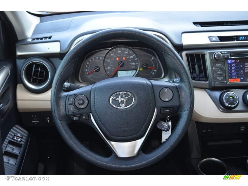2013 Toyota RAV4 LE Beige Steering Wheel Photo #77387802