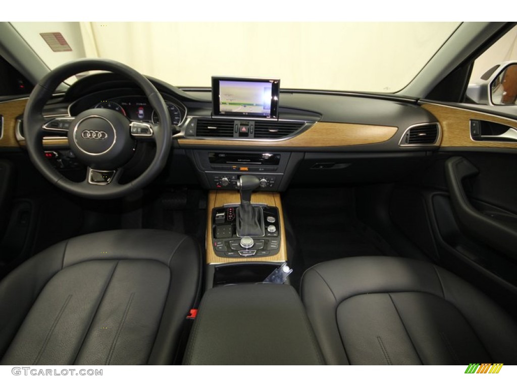 2012 Audi A6 2.0T Sedan Black Dashboard Photo #77387971