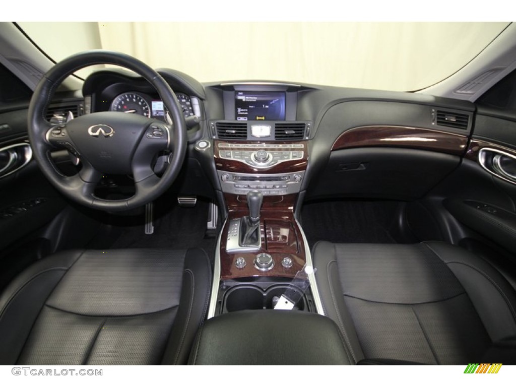 2011 Infiniti M 37 S Sedan Graphite Dashboard Photo #77388870
