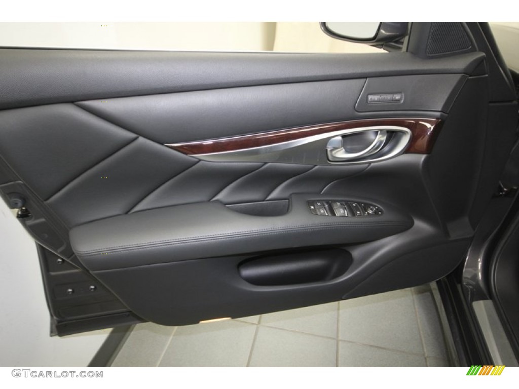 2011 Infiniti M 37 S Sedan Graphite Door Panel Photo #77389074