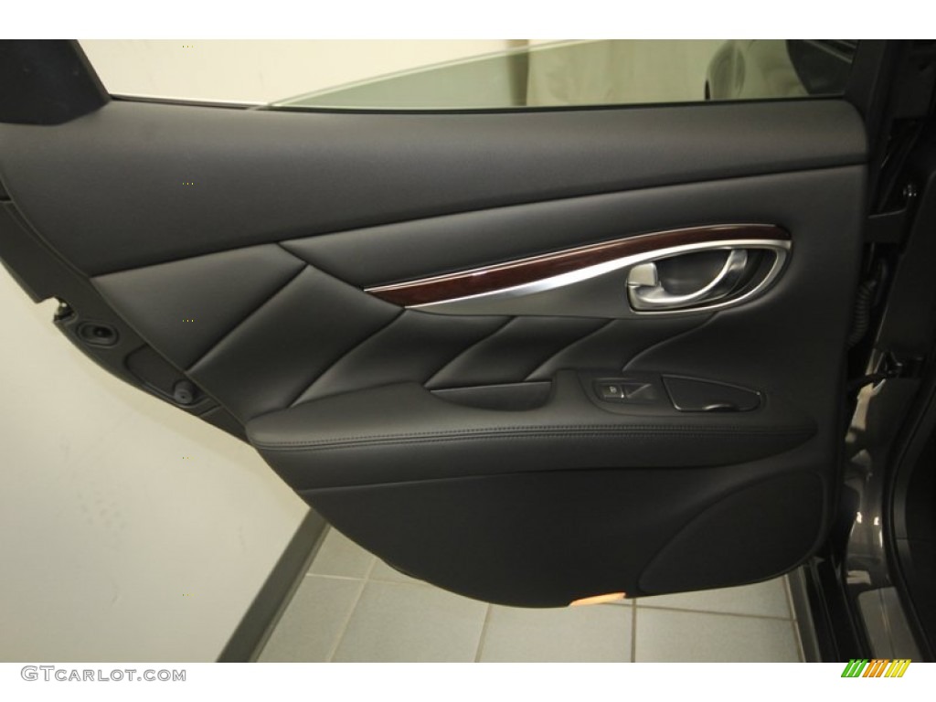 2011 Infiniti M 37 S Sedan Graphite Door Panel Photo #77389392