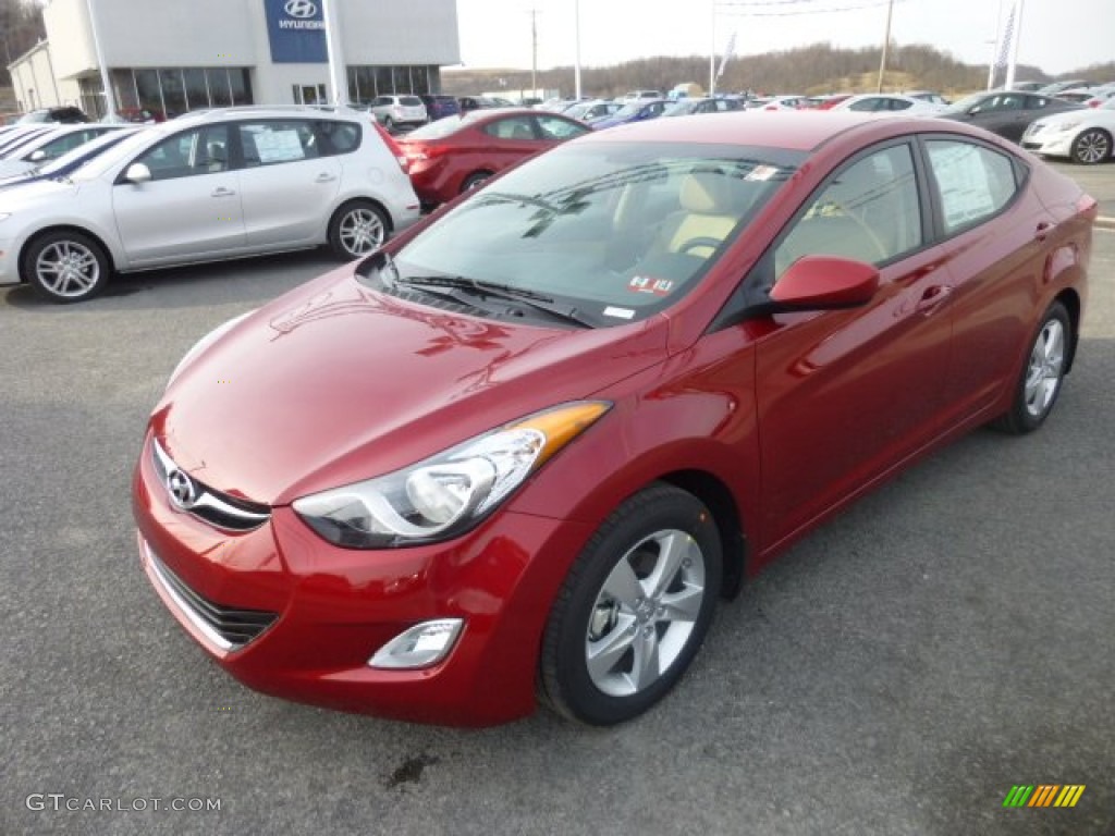 2013 Elantra GLS - Red Allure / Beige photo #3