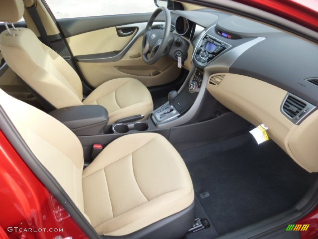 2013 Elantra GLS - Red Allure / Beige photo #10