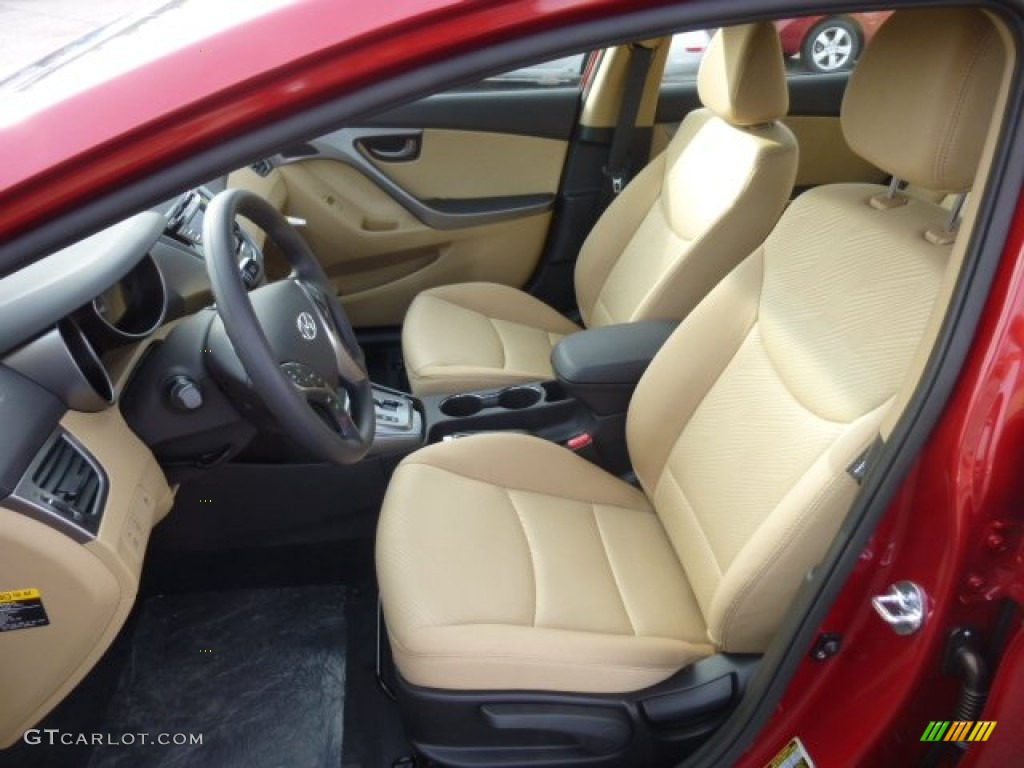 2013 Elantra GLS - Red Allure / Beige photo #15