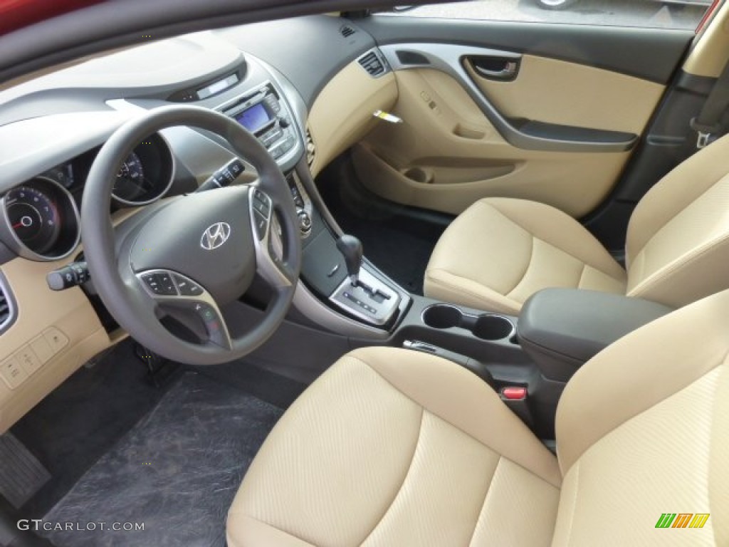 2013 Elantra GLS - Red Allure / Beige photo #16