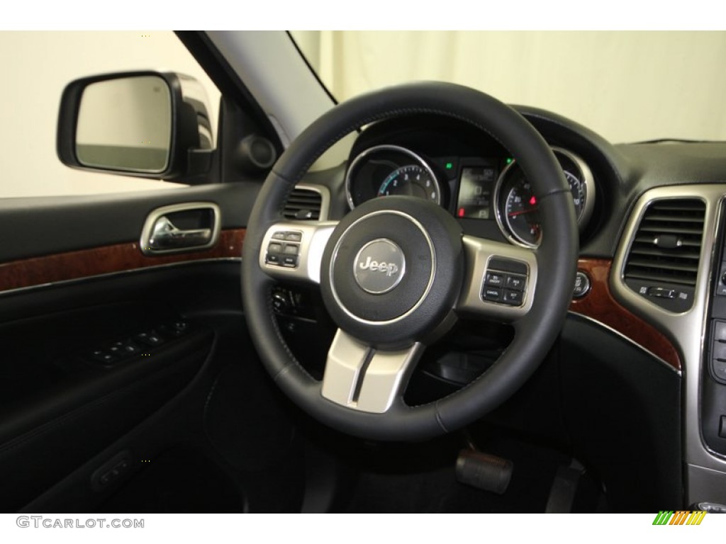 2011 Jeep Grand Cherokee Limited Black Steering Wheel Photo #77390289