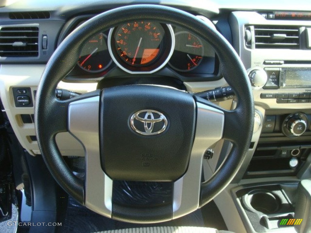 2010 Toyota 4Runner SR5 4x4 Sand Beige Steering Wheel Photo #77390825