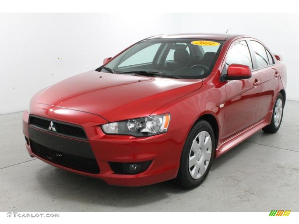 Rally Red Metallic 2011 Mitsubishi Lancer ES Exterior Photo #77391255