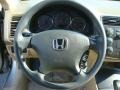 Ivory 2005 Honda Civic LX Coupe Steering Wheel