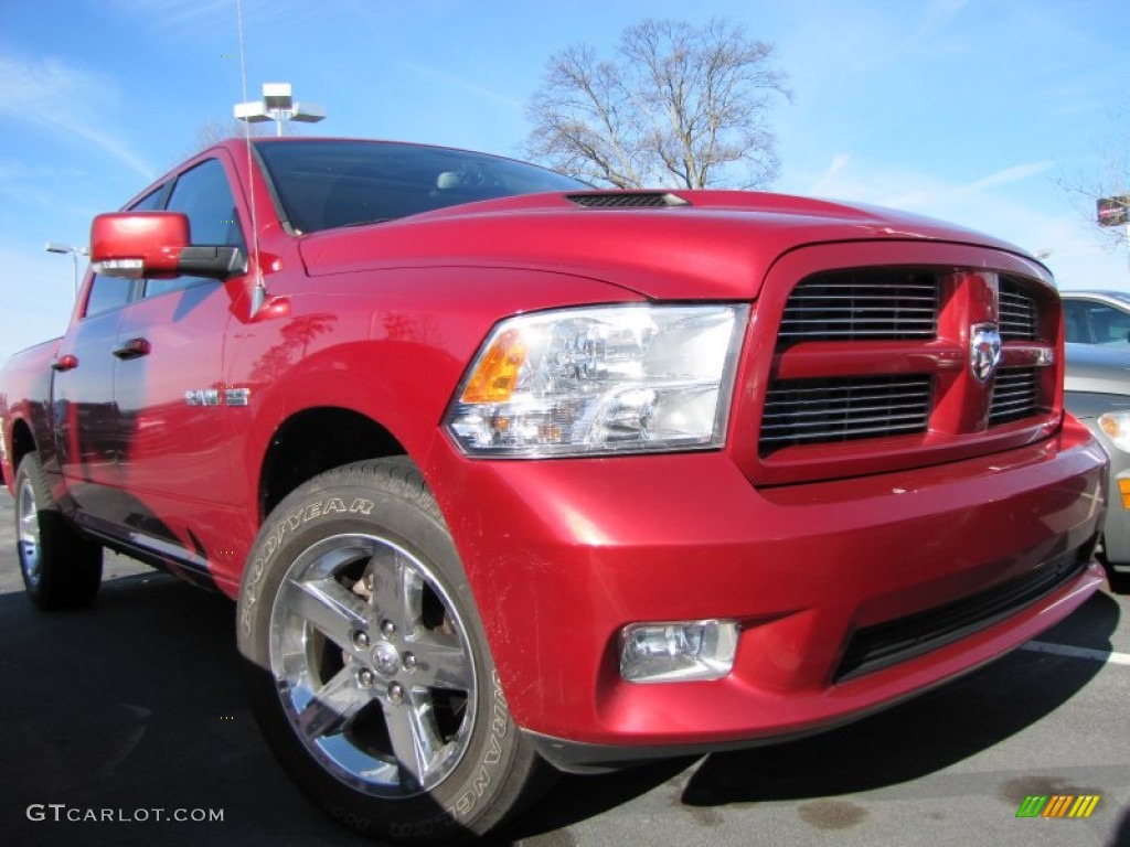 Inferno Red Crystal Pearl 2010 Dodge Ram 1500 Sport Crew Cab Exterior Photo #77392669