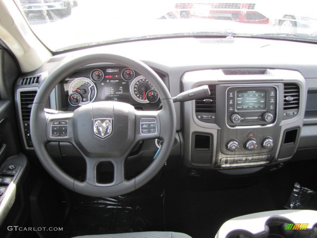 2013 Ram 1500 Express Quad Cab Black/Diesel Gray Dashboard Photo #77393289