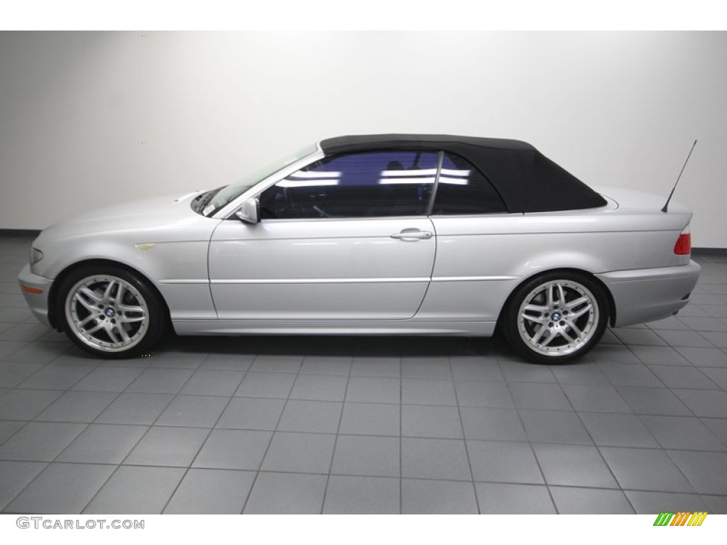 2006 3 Series 330i Convertible - Titanium Silver Metallic / Black photo #2