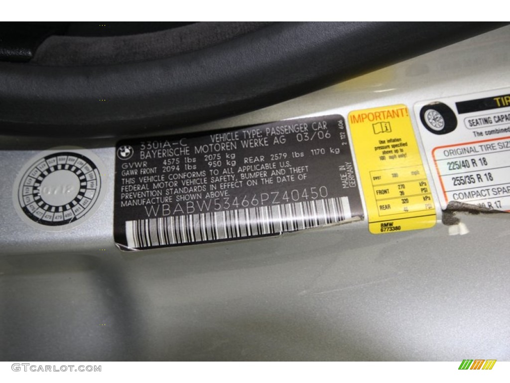 2006 3 Series 330i Convertible - Titanium Silver Metallic / Black photo #10