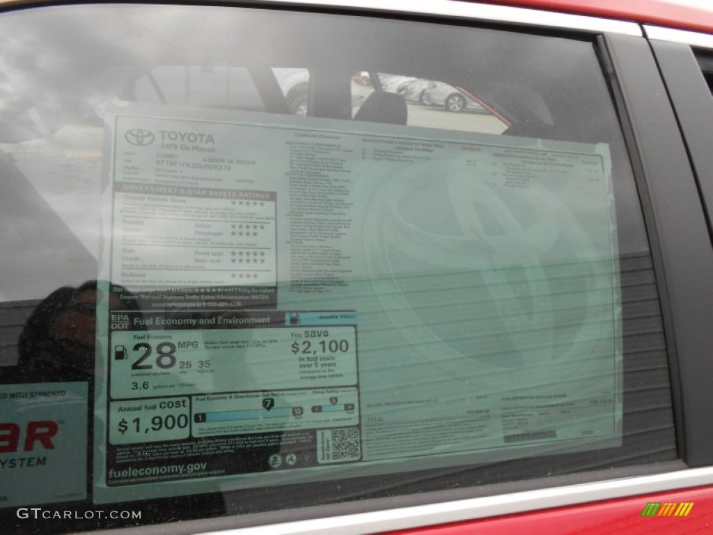 2013 Camry SE - Barcelona Red Metallic / Black photo #36