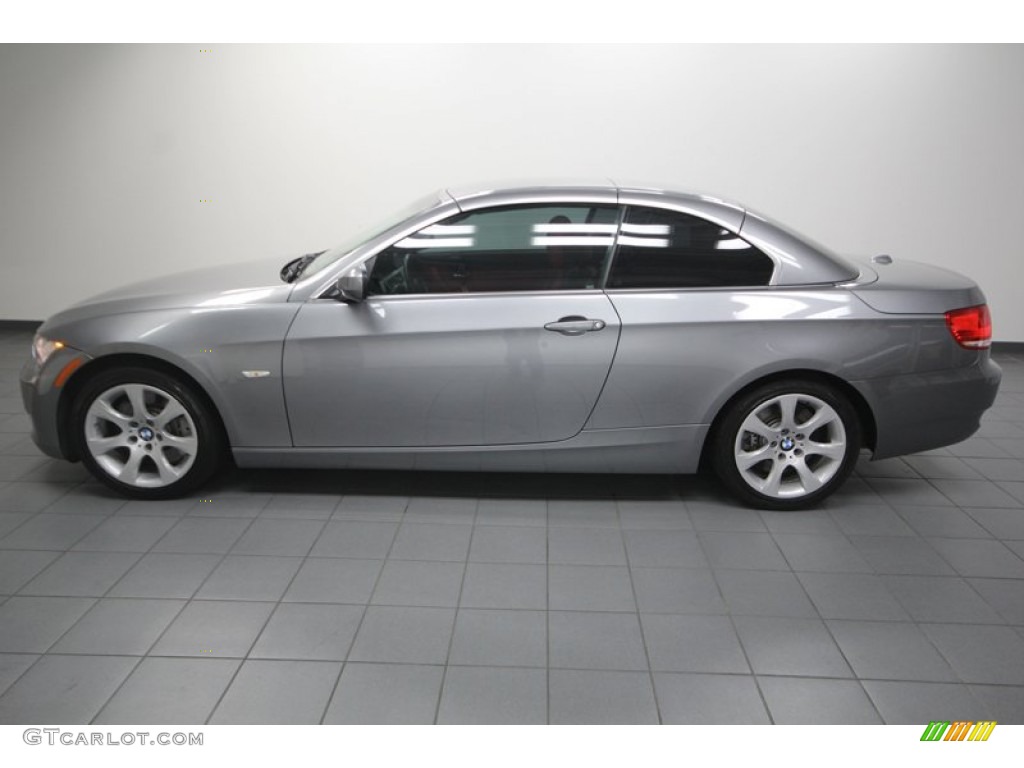 2010 3 Series 335i Convertible - Space Gray Metallic / Coral Red/Black Dakota Leather photo #2