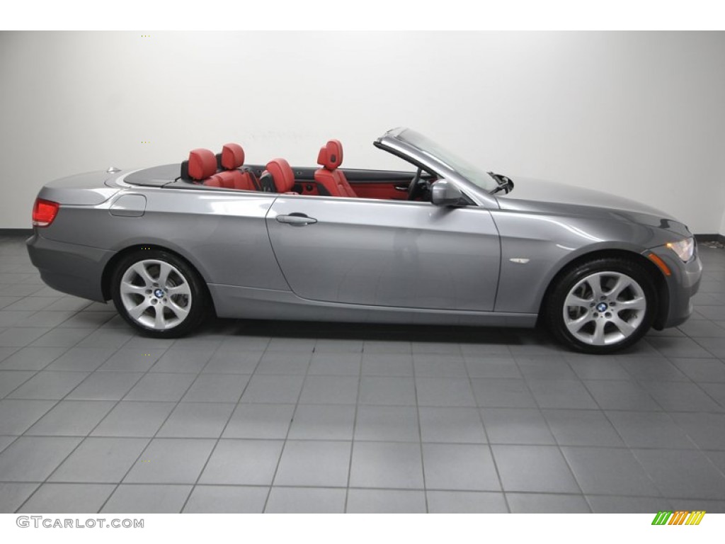 2010 3 Series 335i Convertible - Space Gray Metallic / Coral Red/Black Dakota Leather photo #7