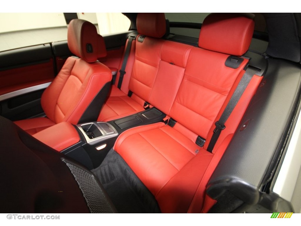 Coral Red/Black Dakota Leather Interior 2010 BMW 3 Series 335i Convertible Photo #77397438