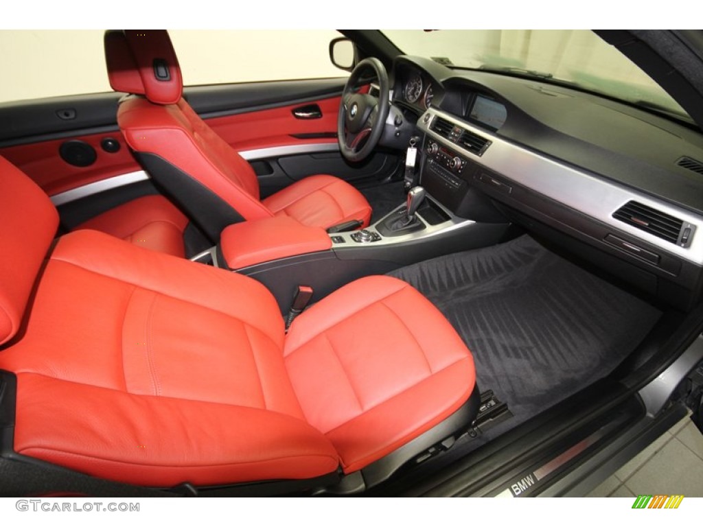 2010 3 Series 335i Convertible - Space Gray Metallic / Coral Red/Black Dakota Leather photo #34