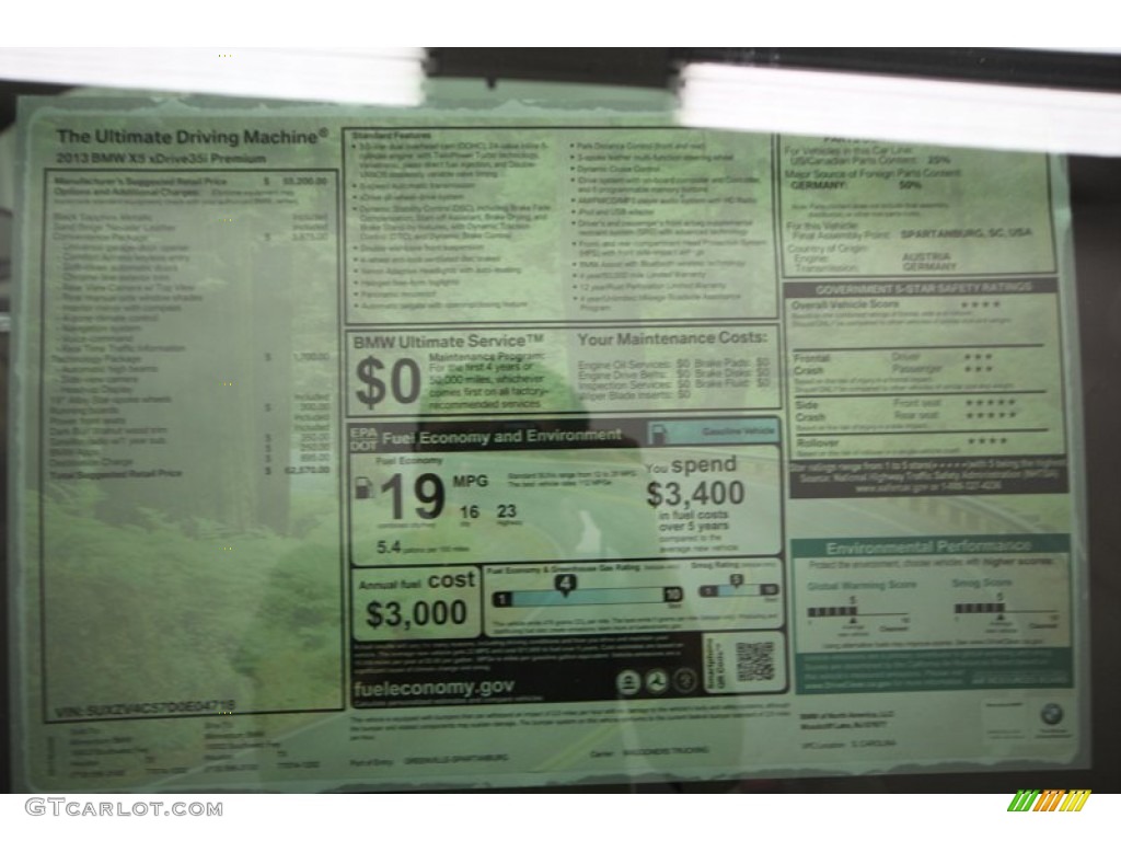 2013 X5 xDrive 35i Premium - Black Sapphire Metallic / Sand Beige photo #28