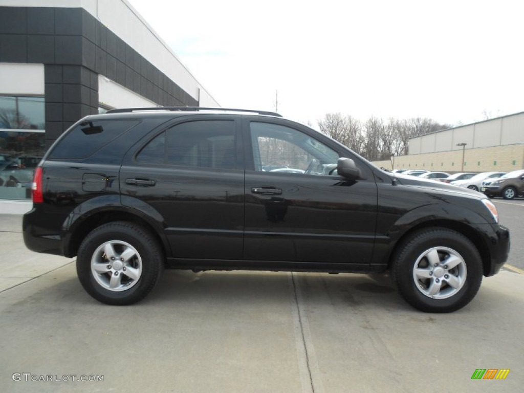 Ebony Black 2008 Kia Sorento LX 4x4 Exterior Photo #77399535