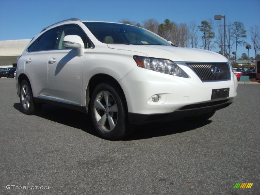 2010 RX 350 AWD - Starfire White Pearl / Parchment/Brown Walnut photo #1