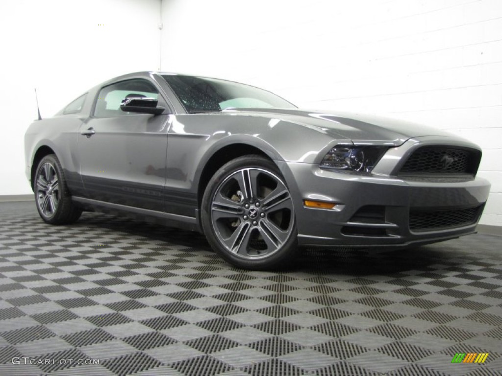 2013 Mustang V6 Coupe - Sterling Gray Metallic / Charcoal Black/Recaro Sport Seats photo #1