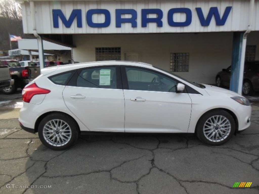 2013 Focus Titanium Hatchback - White Platinum / Charcoal Black photo #1