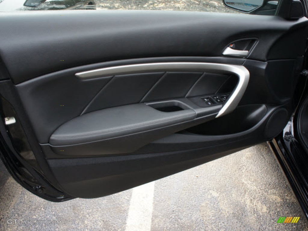 2011 Honda Accord EX Coupe Black Door Panel Photo #77402306