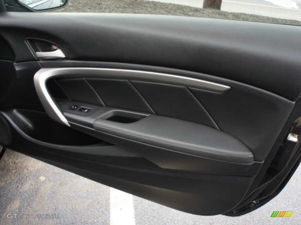 2011 Honda Accord EX Coupe Black Door Panel Photo #77402514