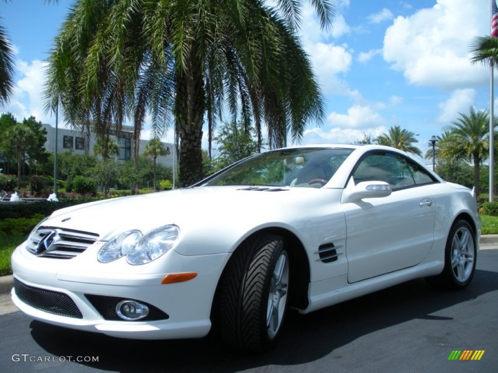 Alabaster White 2008 Mercedes-Benz SL 550 Roadster Exterior Photo #77402977