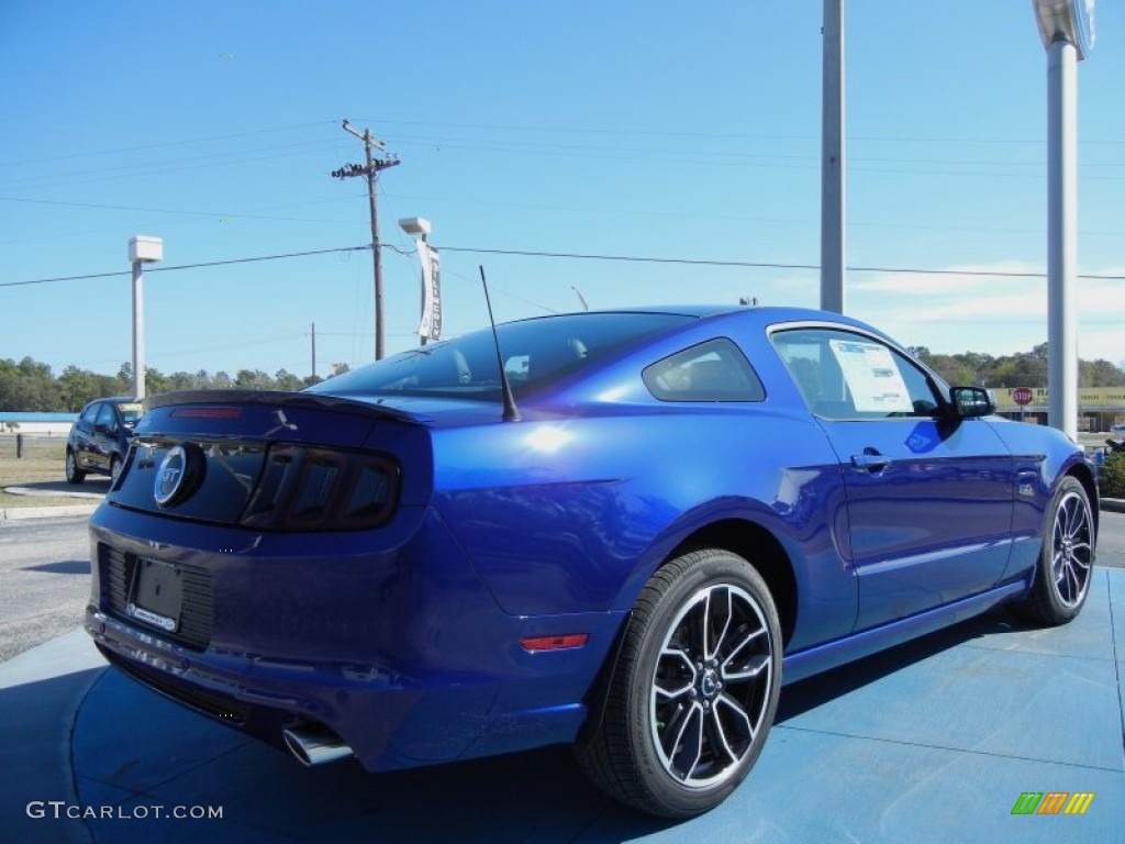 2014 Mustang GT Premium Coupe - Deep Impact Blue / Charcoal Black/Cashmere Accent photo #3