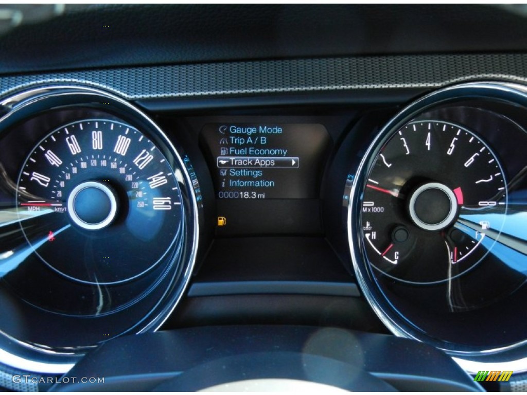2014 Mustang GT Premium Coupe - Deep Impact Blue / Charcoal Black/Cashmere Accent photo #8
