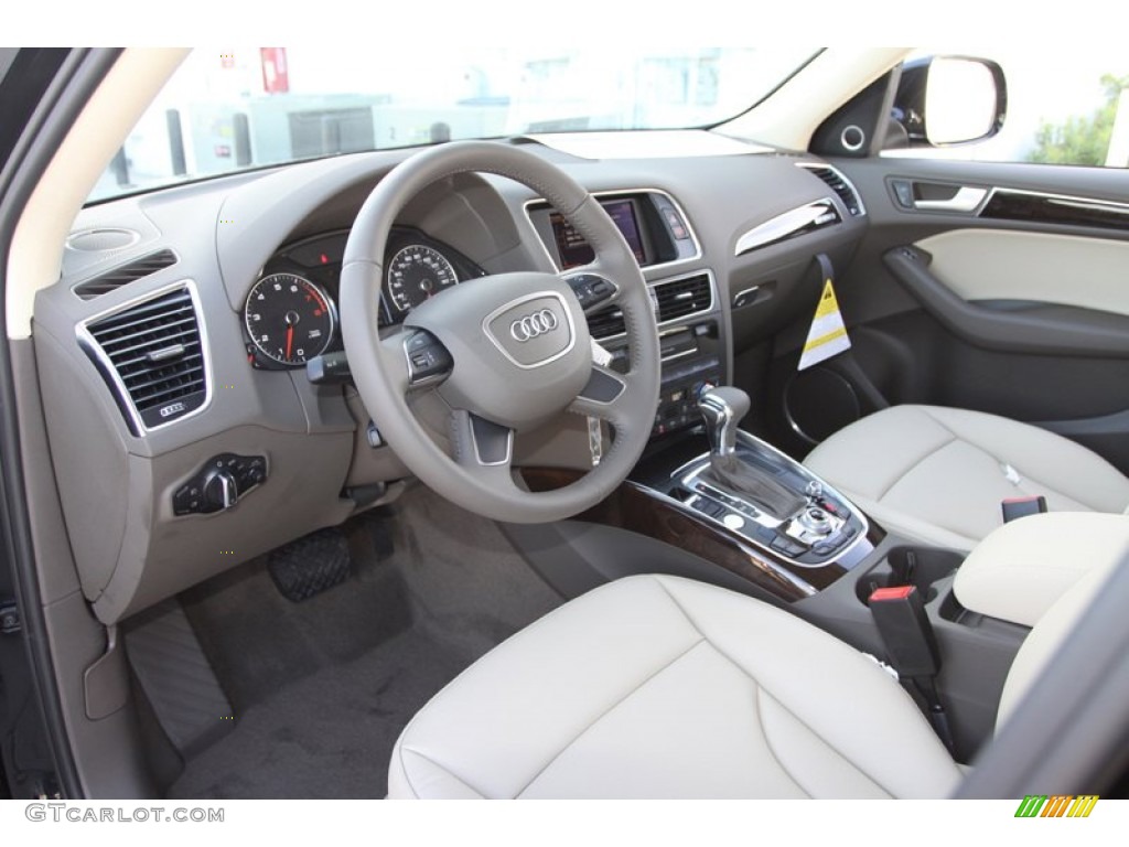 Pistachio Beige Interior 2013 Audi Q5 3.0 TFSI quattro Photo #77404557