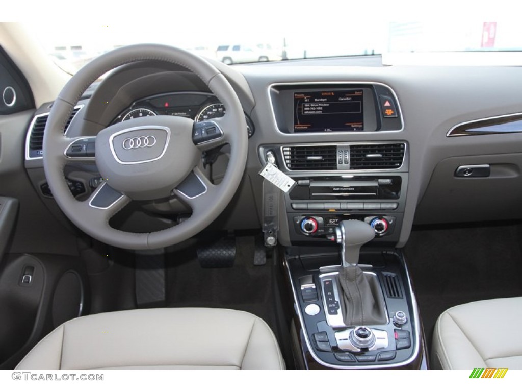 2013 Audi Q5 3.0 TFSI quattro Pistachio Beige Dashboard Photo #77404641