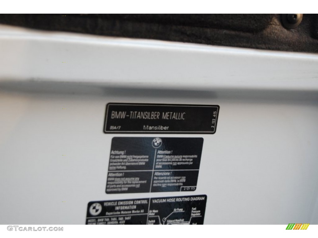 1999 BMW 5 Series 540i Sedan Color Code Photos