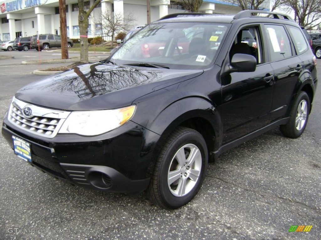 2012 Forester 2.5 X - Obsidian Black Pearl / Black photo #1