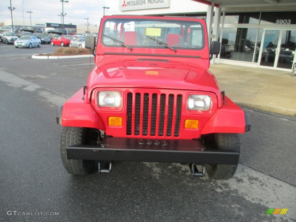 1995 Wrangler S 4x4 - Poppy Red / Gray photo #2