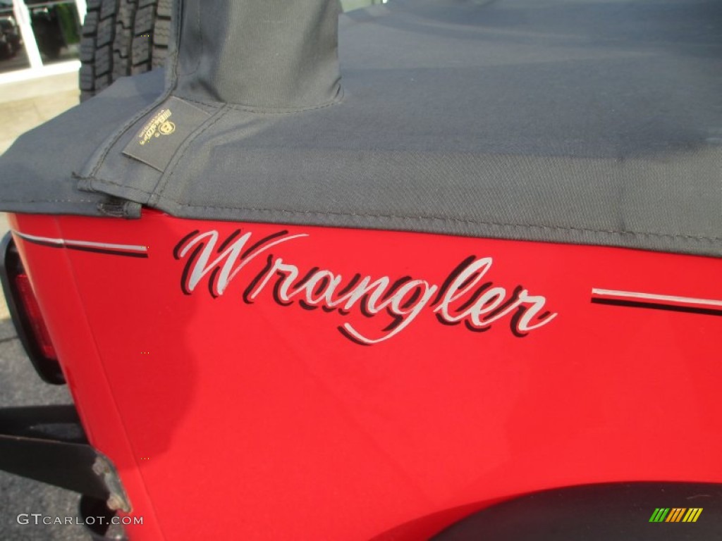1995 Wrangler S 4x4 - Poppy Red / Gray photo #9
