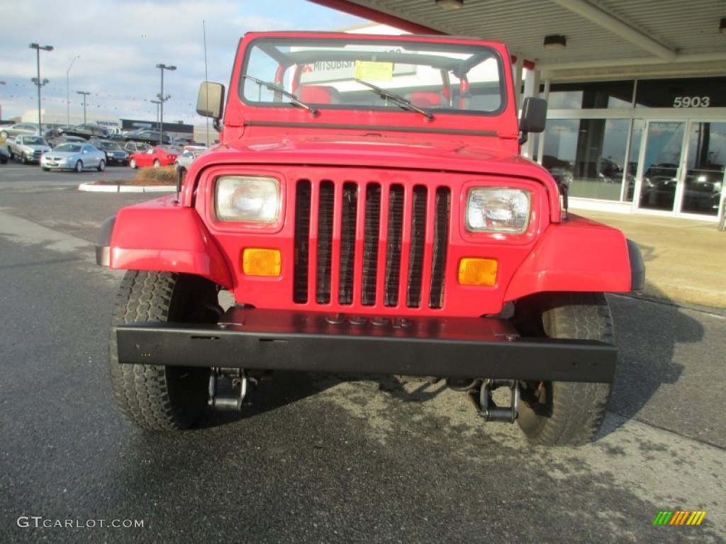 1995 Wrangler S 4x4 - Poppy Red / Gray photo #11