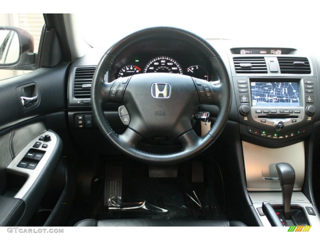 2007 Honda Accord EX-L V6 Sedan Black Dashboard Photo #77406567