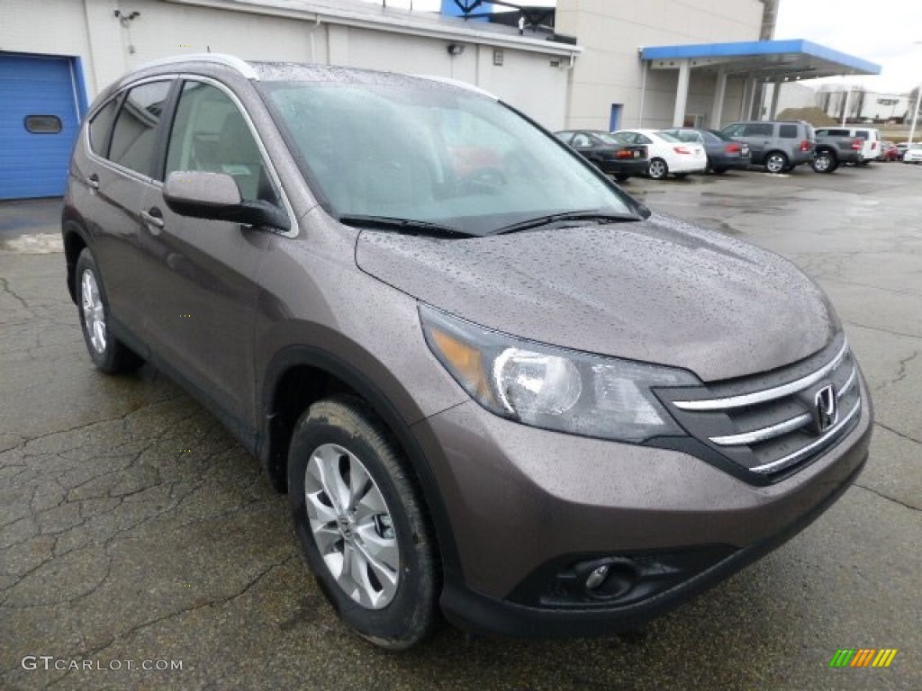 2013 CR-V EX-L AWD - Urban Titanium Metallic / Beige photo #6