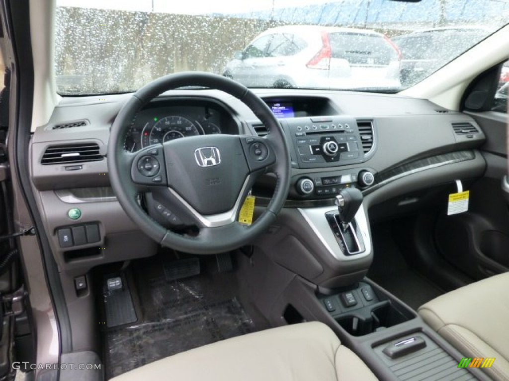 2013 CR-V EX-L AWD - Urban Titanium Metallic / Beige photo #12