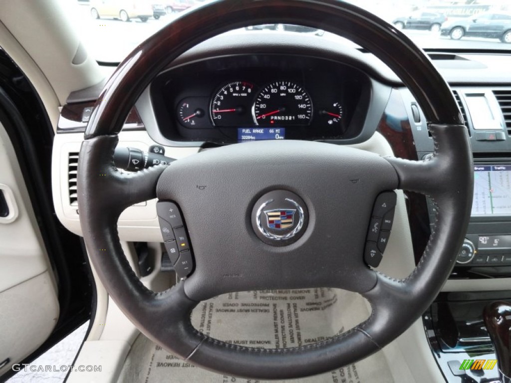 2011 Cadillac DTS Standard DTS Model Shale/Cocoa Accents Steering Wheel Photo #77409635